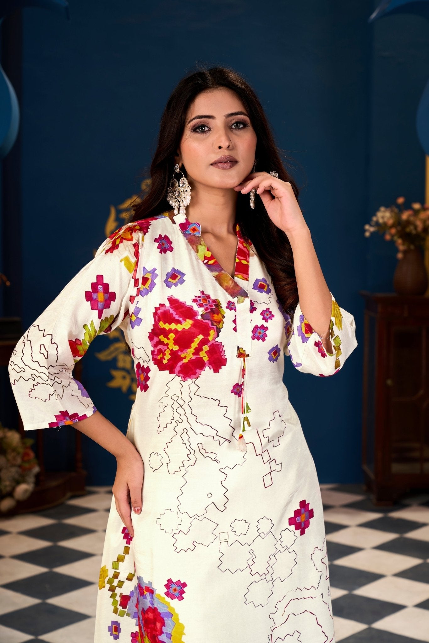 A Line Pair Pure Viscose Muslin Fabrics - Buy Premium Ethnic Wear Online at Avitra
