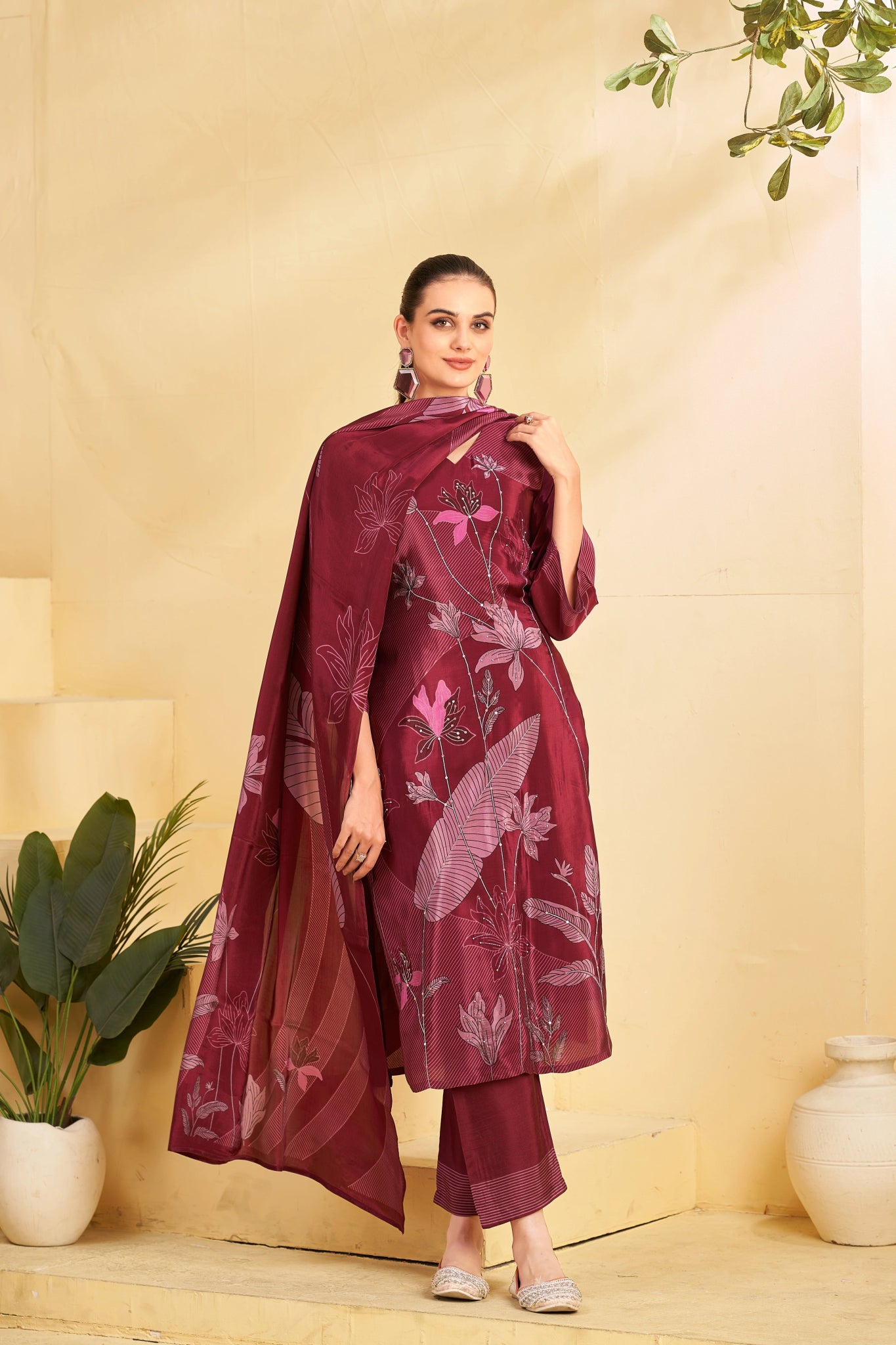 Berry Bloom Suits - Buy Premium Ethnic Wear Online at Avitra