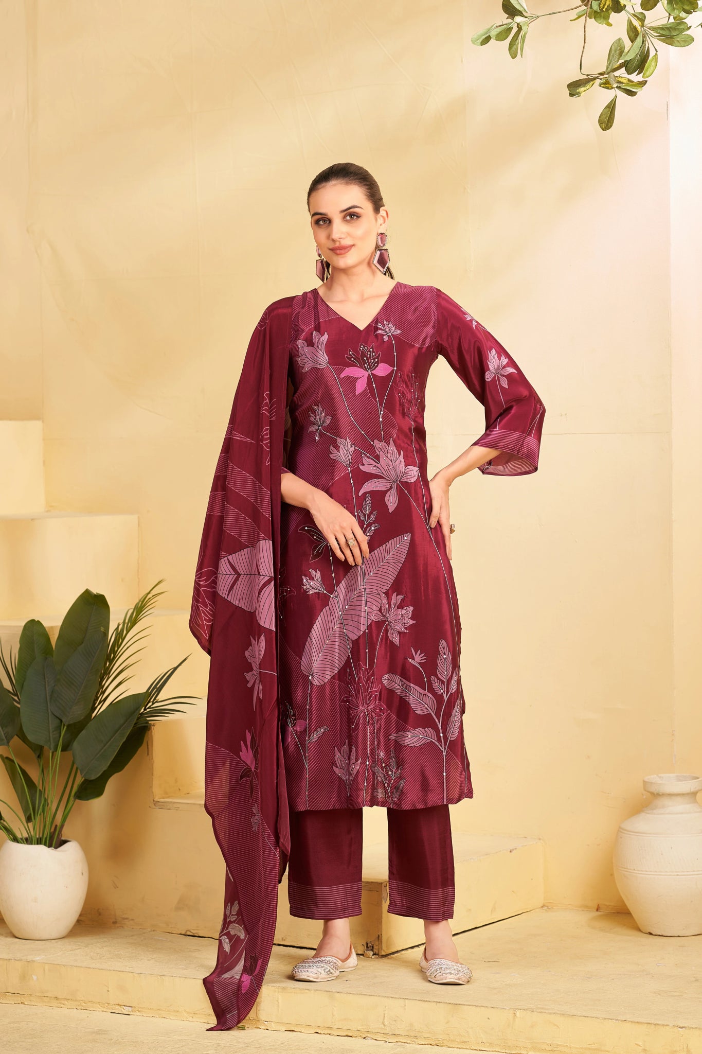 Berry Bloom Suits - Buy Premium Ethnic Wear Online at Avitra