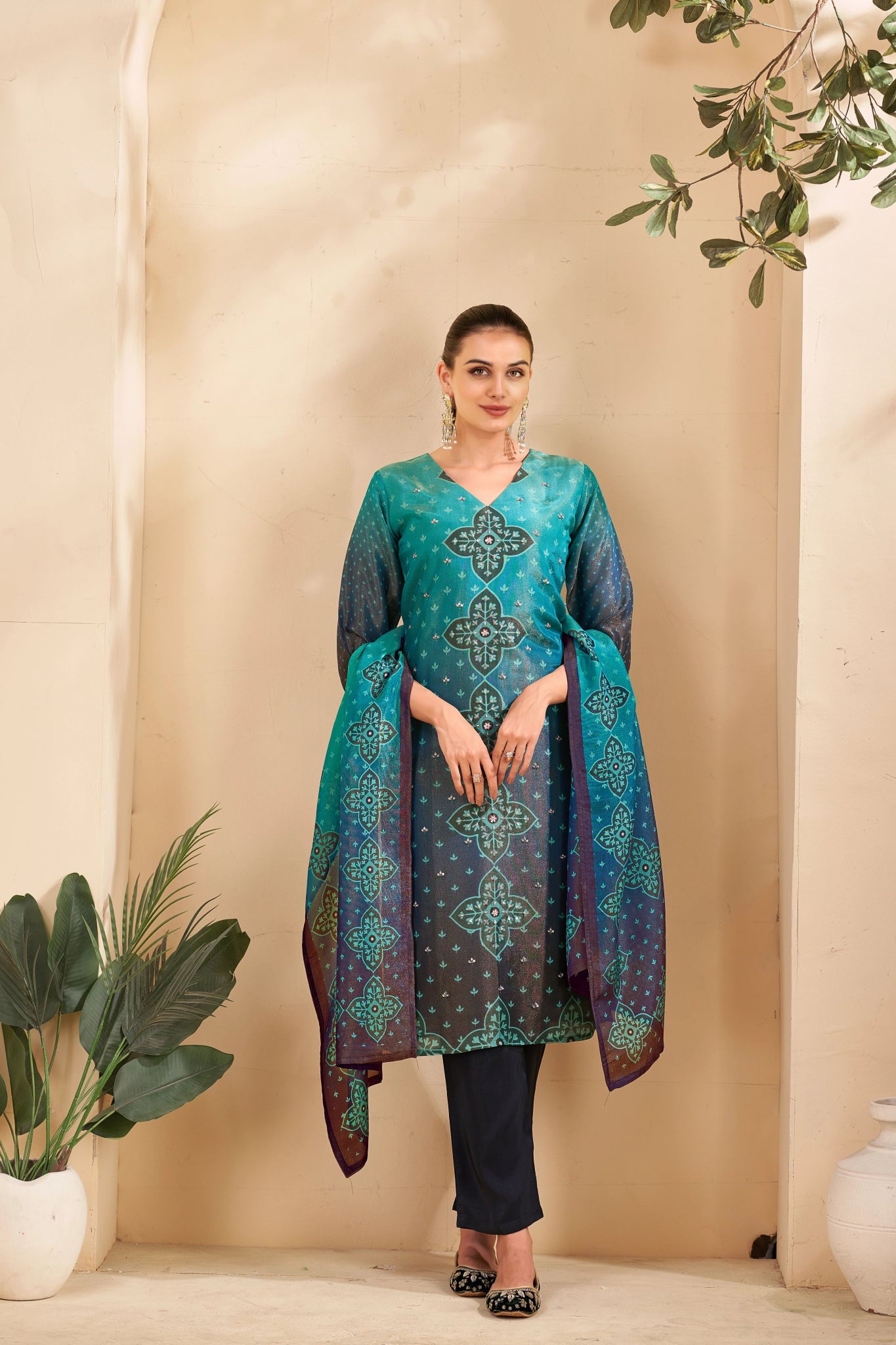 Blue Blossom Suits - Buy Premium Ethnic Wear Online at Avitra