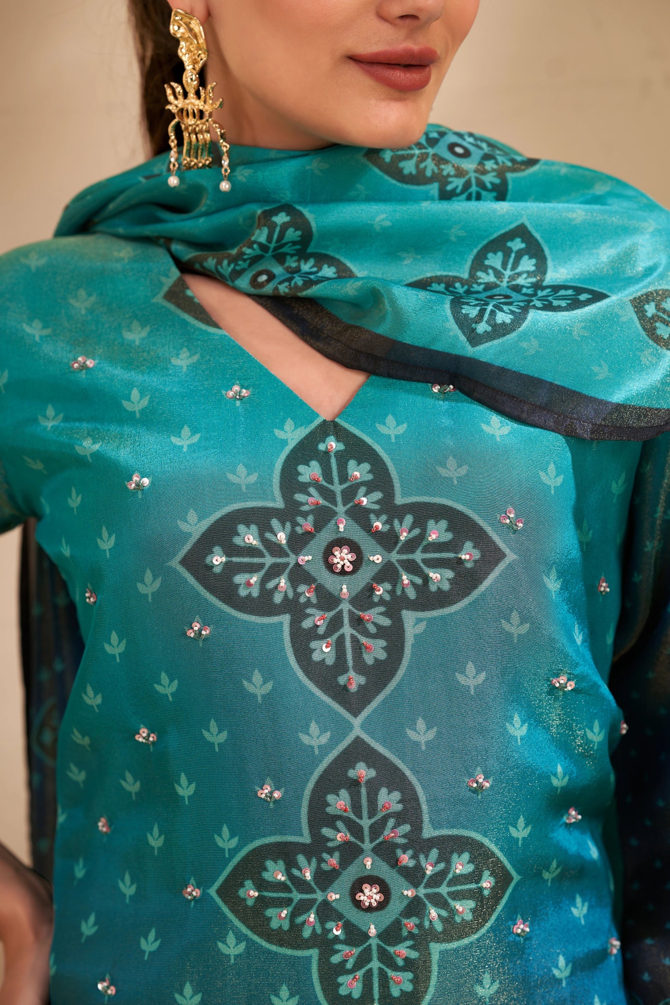 Blue Blossom Suits - Buy Premium Ethnic Wear Online at Avitra