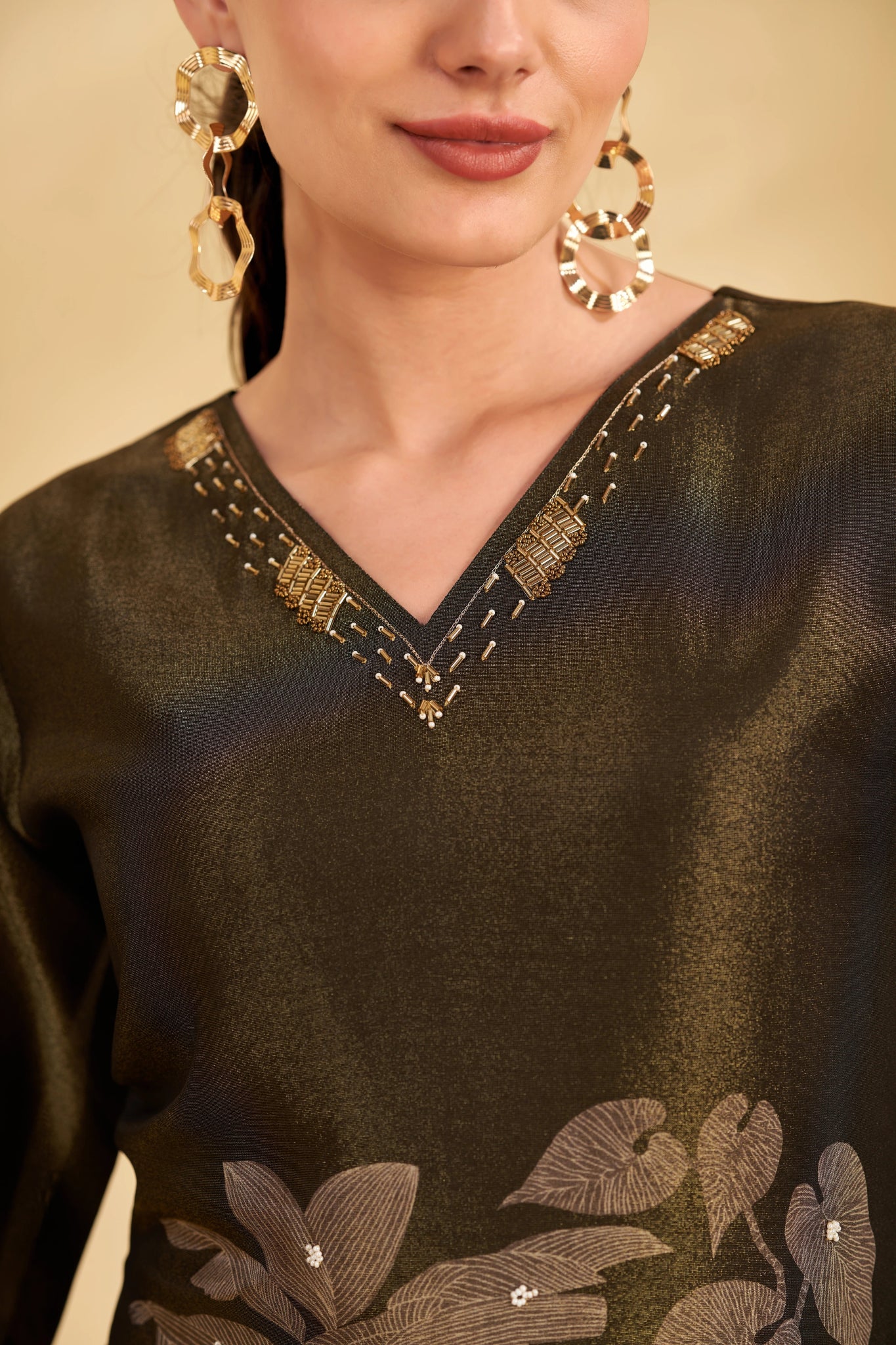 Golden Flora Finesse Suits - Buy Premium Ethnic Wear Online at Avitra