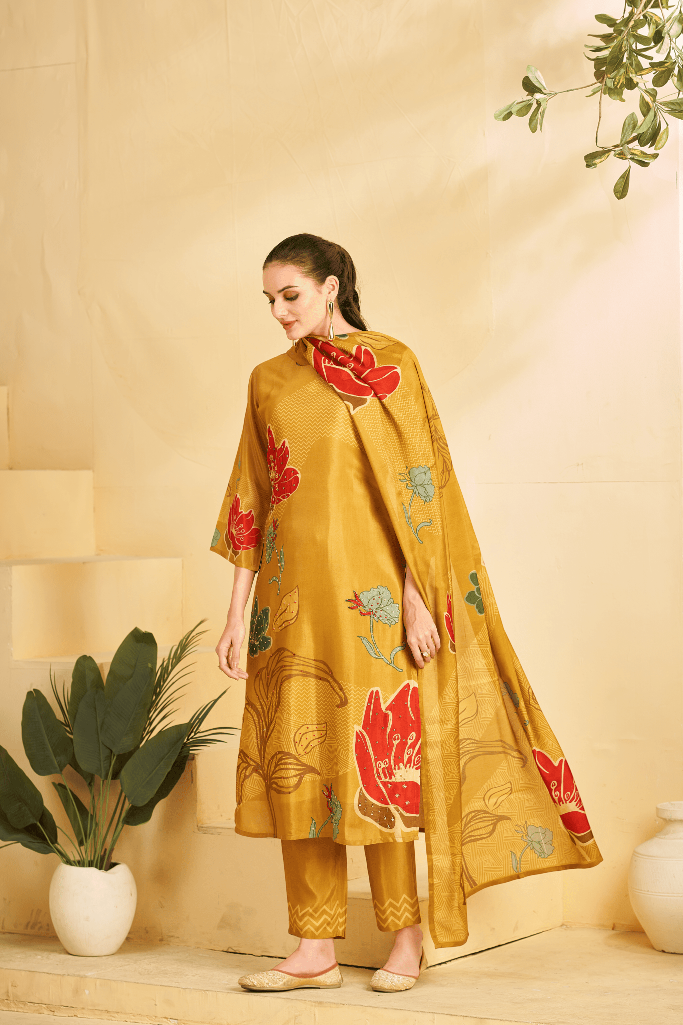 Golden Petal Suits - Buy Premium Ethnic Wear Online at Avitra