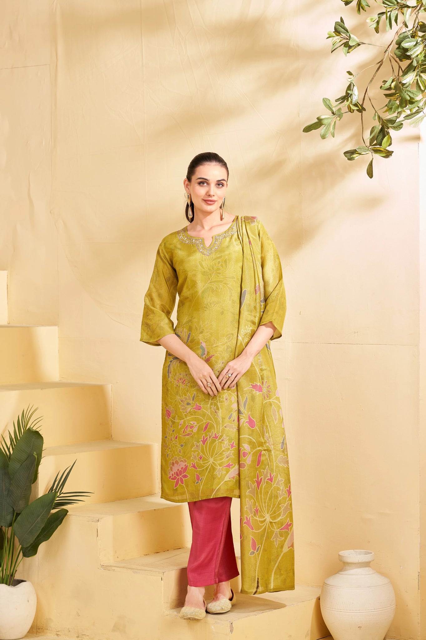 Marigold Charm Suits - Buy Premium Ethnic Wear Online at Avitra