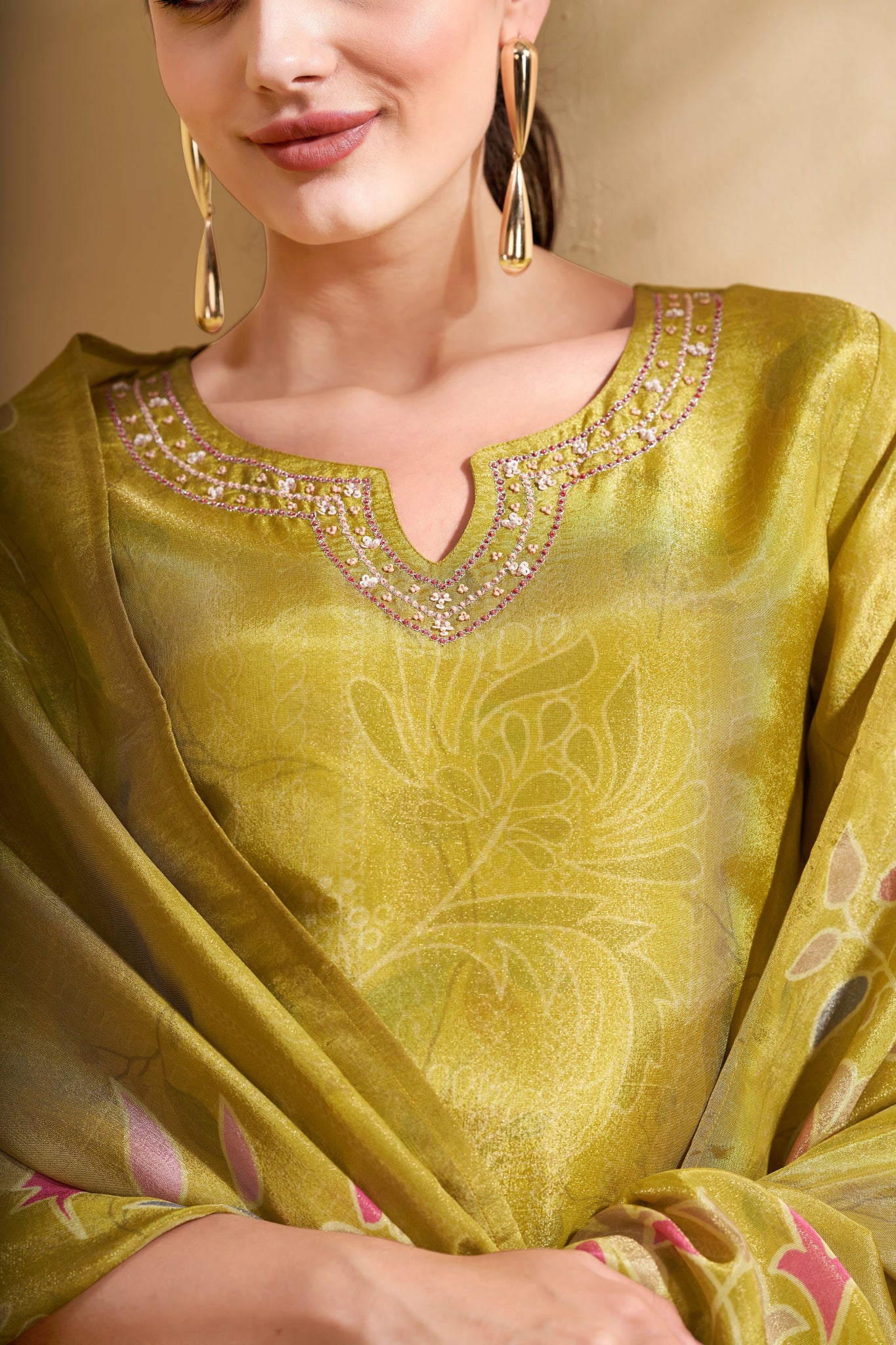 Marigold Charm Suits - Buy Premium Ethnic Wear Online at Avitra