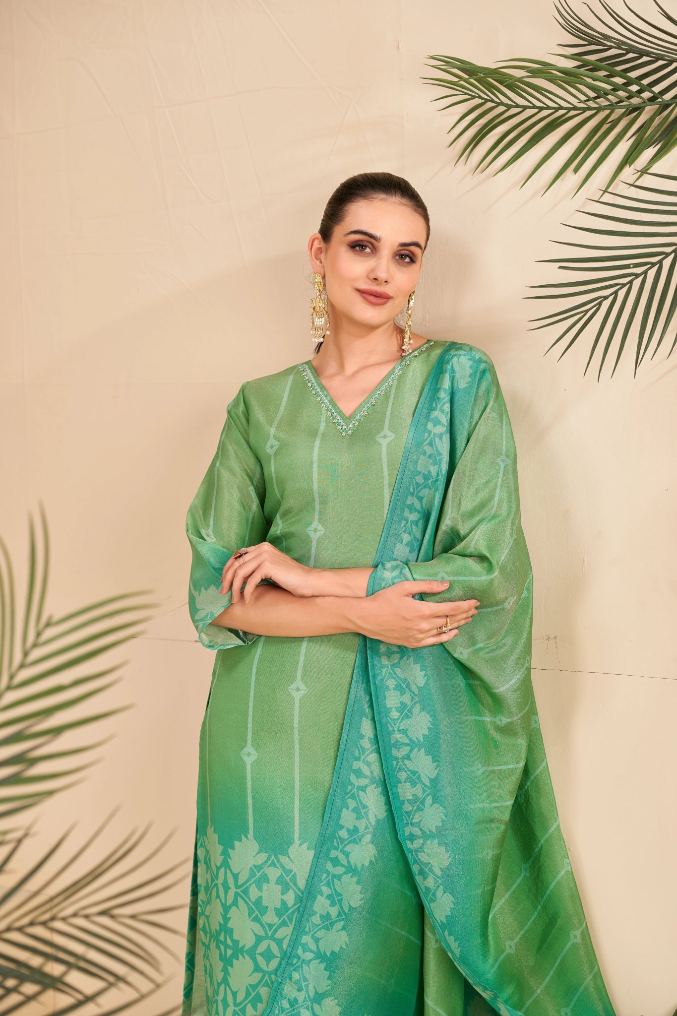 Mint Majesty Suits - Buy Premium Ethnic Wear Online at Avitra