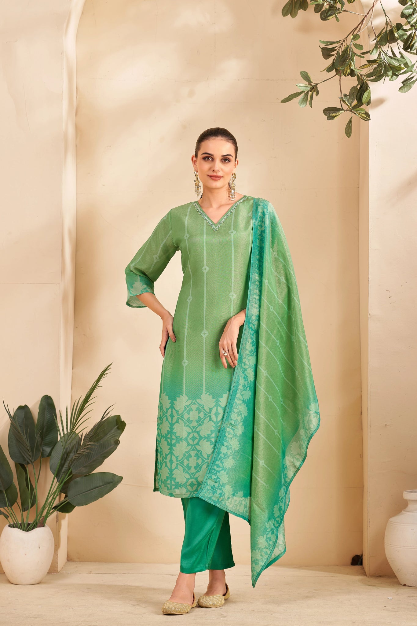 Mint Majesty Suits - Buy Premium Ethnic Wear Online at Avitra