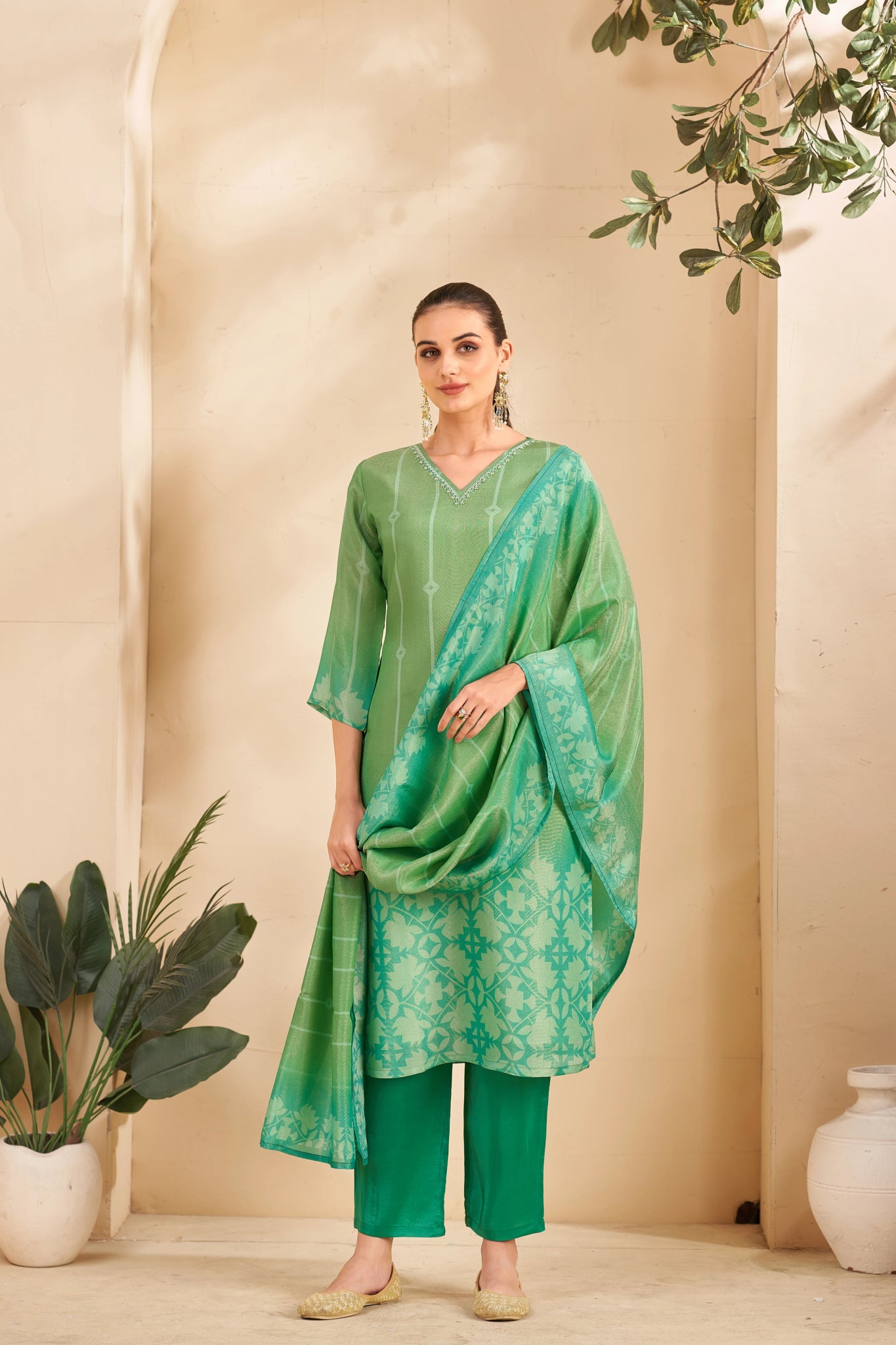 Mint Majesty Suits - Buy Premium Ethnic Wear Online at Avitra