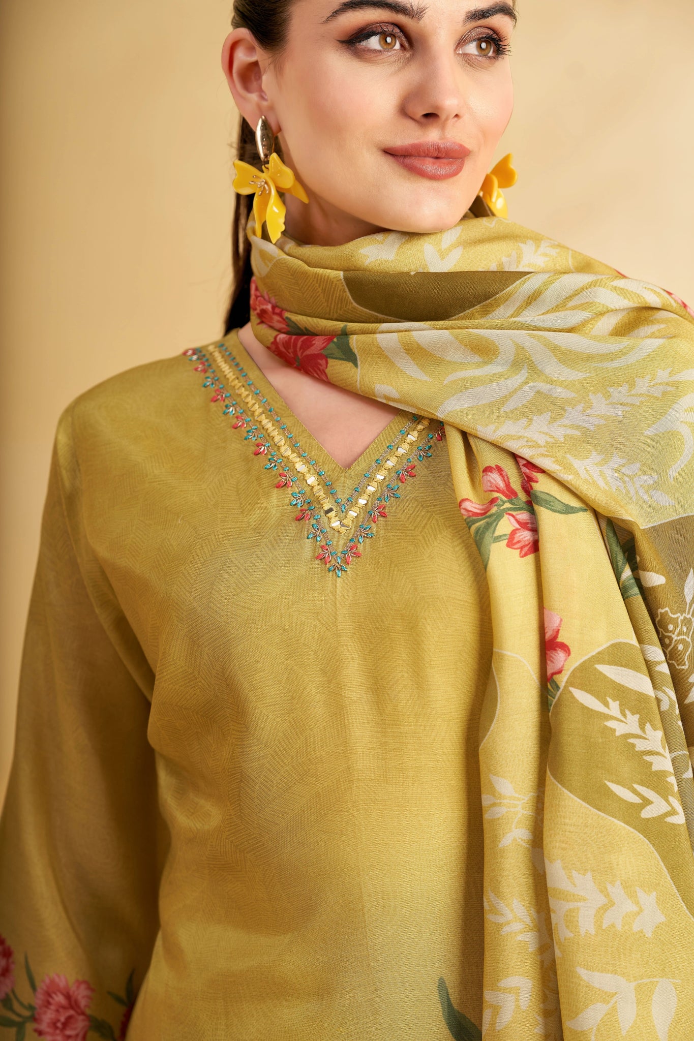 Olive Bloom Graceful Kurta Sets - Buy Premium Ethnic Wear Online at Avitra