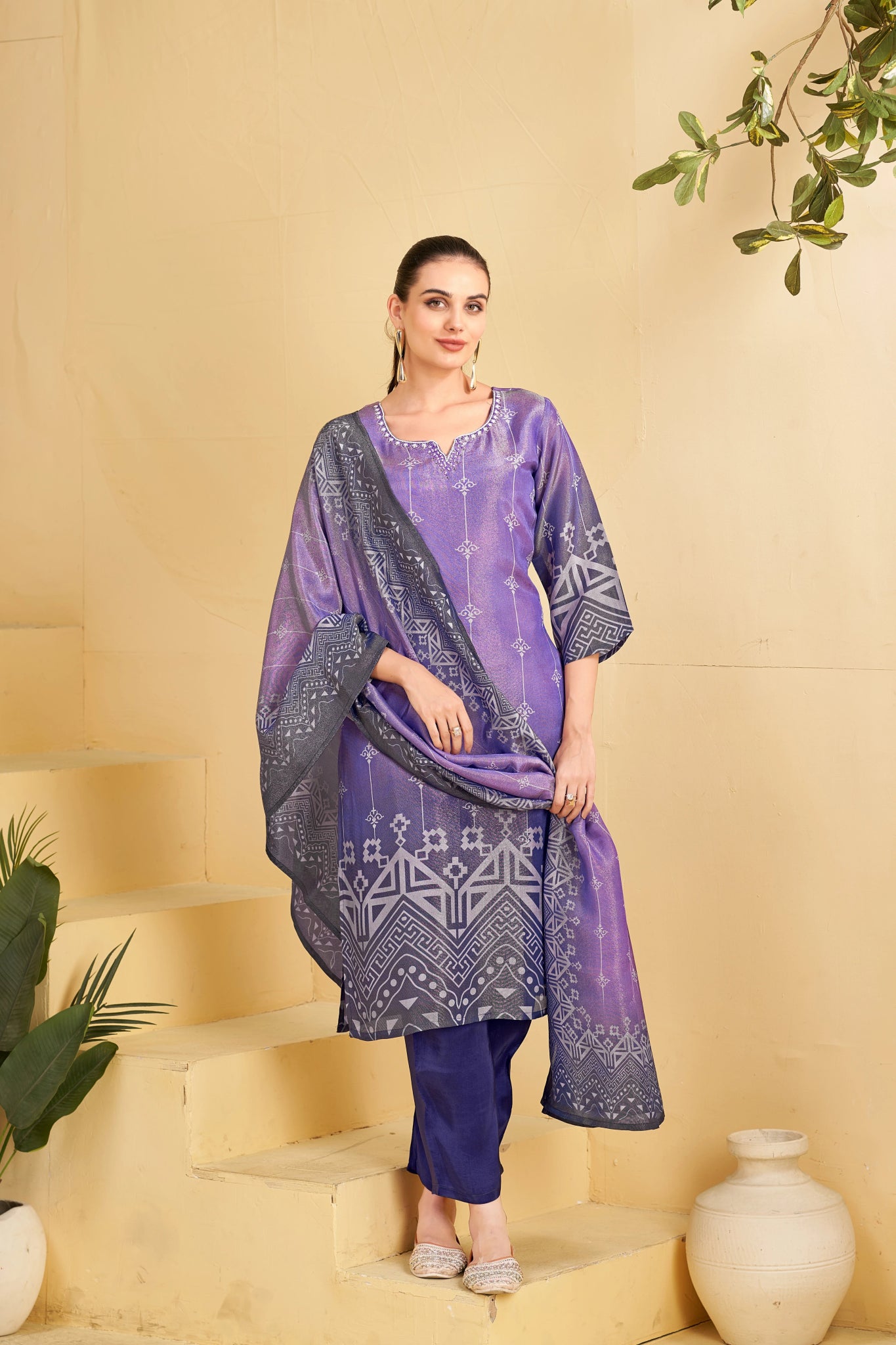 Purple Elegance Suits - Buy Premium Ethnic Wear Online at Avitra