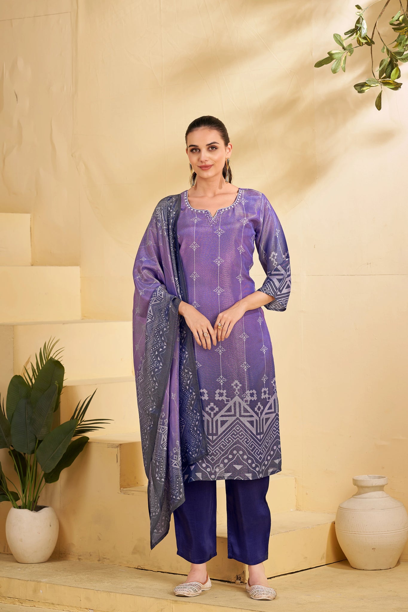 Purple Elegance Suits - Buy Premium Ethnic Wear Online at Avitra