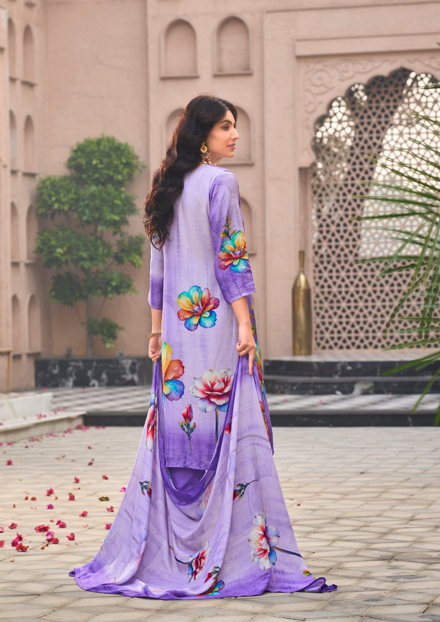 Royal Purple Suit Set - Buy Premium Ethnic Wear Online at Avitra