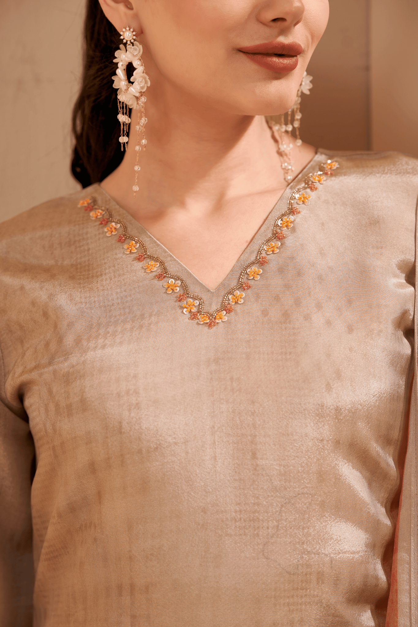 Rust Bloom Elegance Suit - Buy Premium Ethnic Wear Online at Avitra